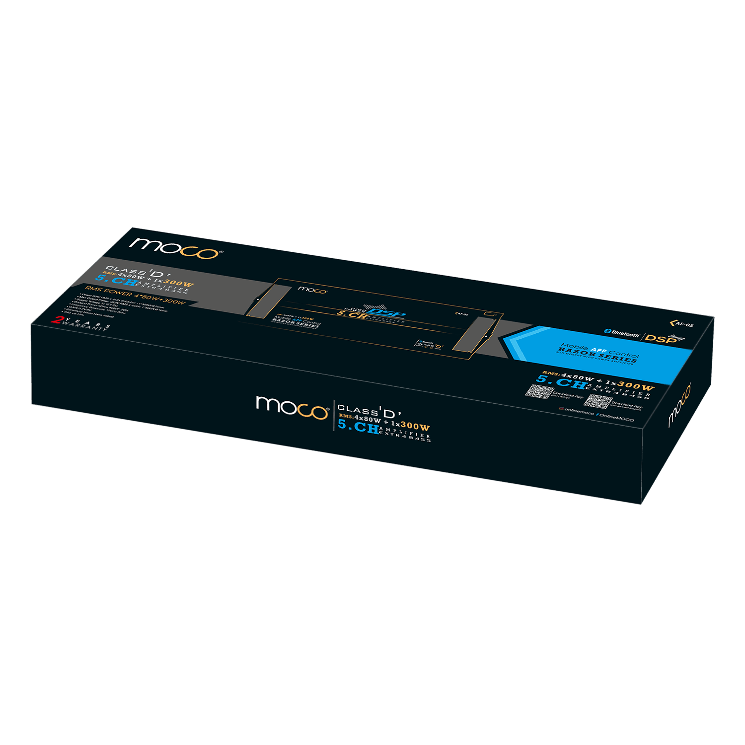 AF-05 | 5 Channel Smart Mini Amplifier with Mobile App Control (RMS 4*80W + 300W) - Image 3