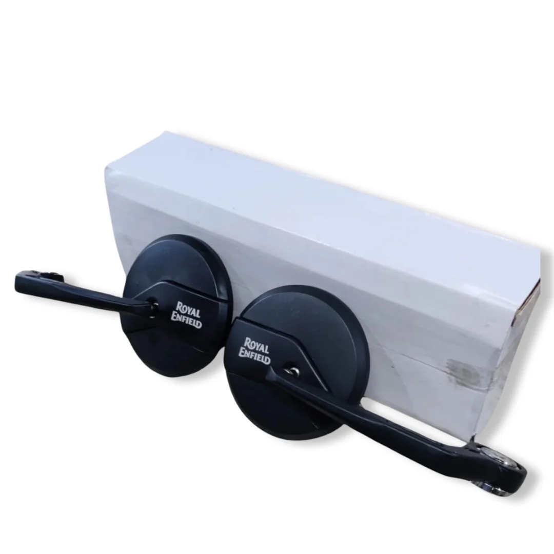 Handle Bar End Mirror For Royal Enfiled Classic /Electra / Reborn/Standard - 350/ 500, Hunter 350, Meteor 350, Super Meteor 650, Himalayan/Scram 411, Round Mirrors - Image 3