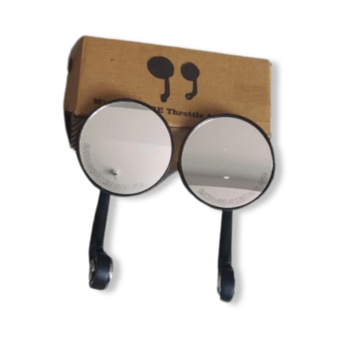 Handle Bar End Mirror For Royal Enfiled Classic /Electra / Reborn/Standard - 350/ 500, Hunter 350, Meteor 350, Super Meteor 650, Himalayan/Scram 411, Round Mirrors - Image 4