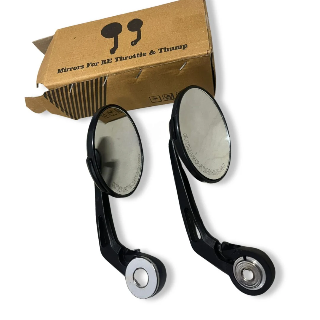 Handle Bar End Mirror For Royal Enfiled Classic /Electra / Reborn/Standard - 350/ 500, Hunter 350, Meteor 350, Super Meteor 650, Himalayan/Scram 411, Round Mirrors - Image 5