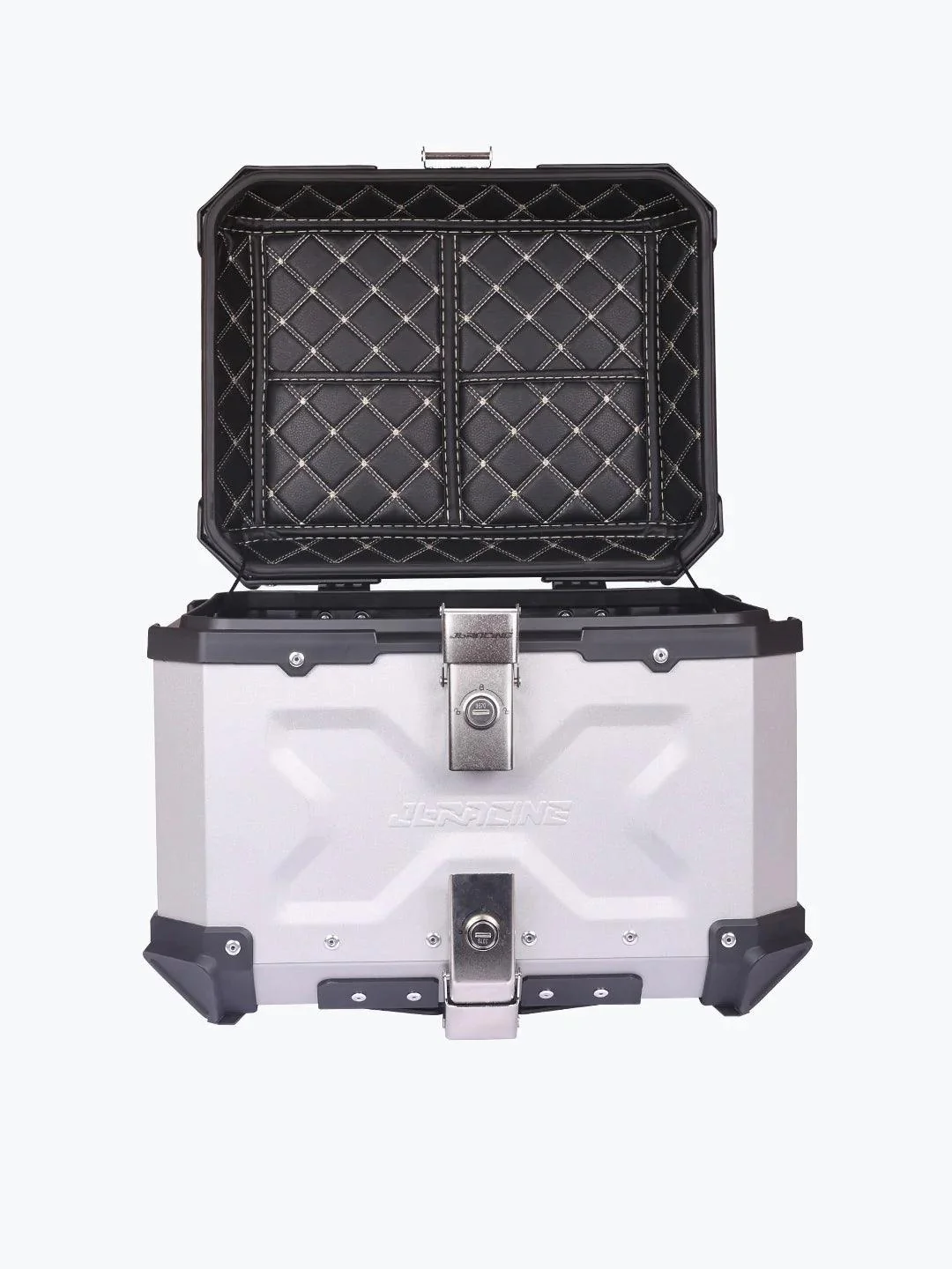 Jb Racing Top Case 45L Silver Premium With Back Rest Pad - Image 3