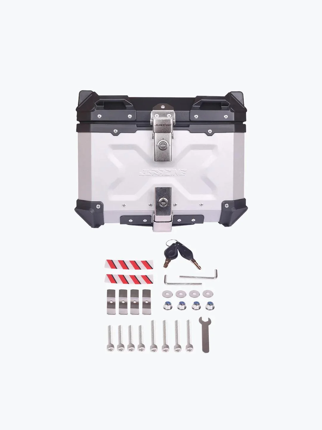 Jb Racing Top Case 45L Silver Premium With Back Rest Pad - Image 6