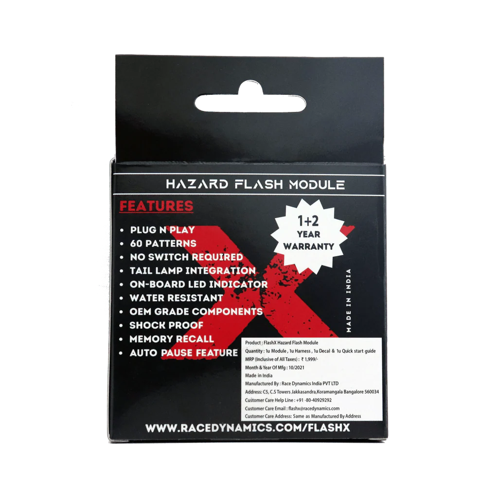 Race Dynamics FlashX Hazard Flash Module, Blinker/Flasher for Bajaj Pulsar Rs200 - Image 5