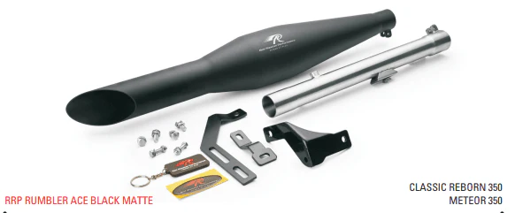 ROYAL ENFIELD REBORN 350 / METEOR 350 RED ROOSTER PERFORMANCE RUMBLER ACE EXHAUSTLD CLASSIC REB - Image 4